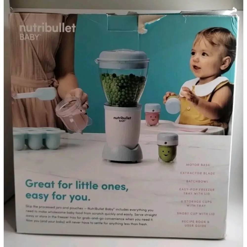 Nutribullet Baby Bullet Complete Blender Food Making System Kit NBY50100P